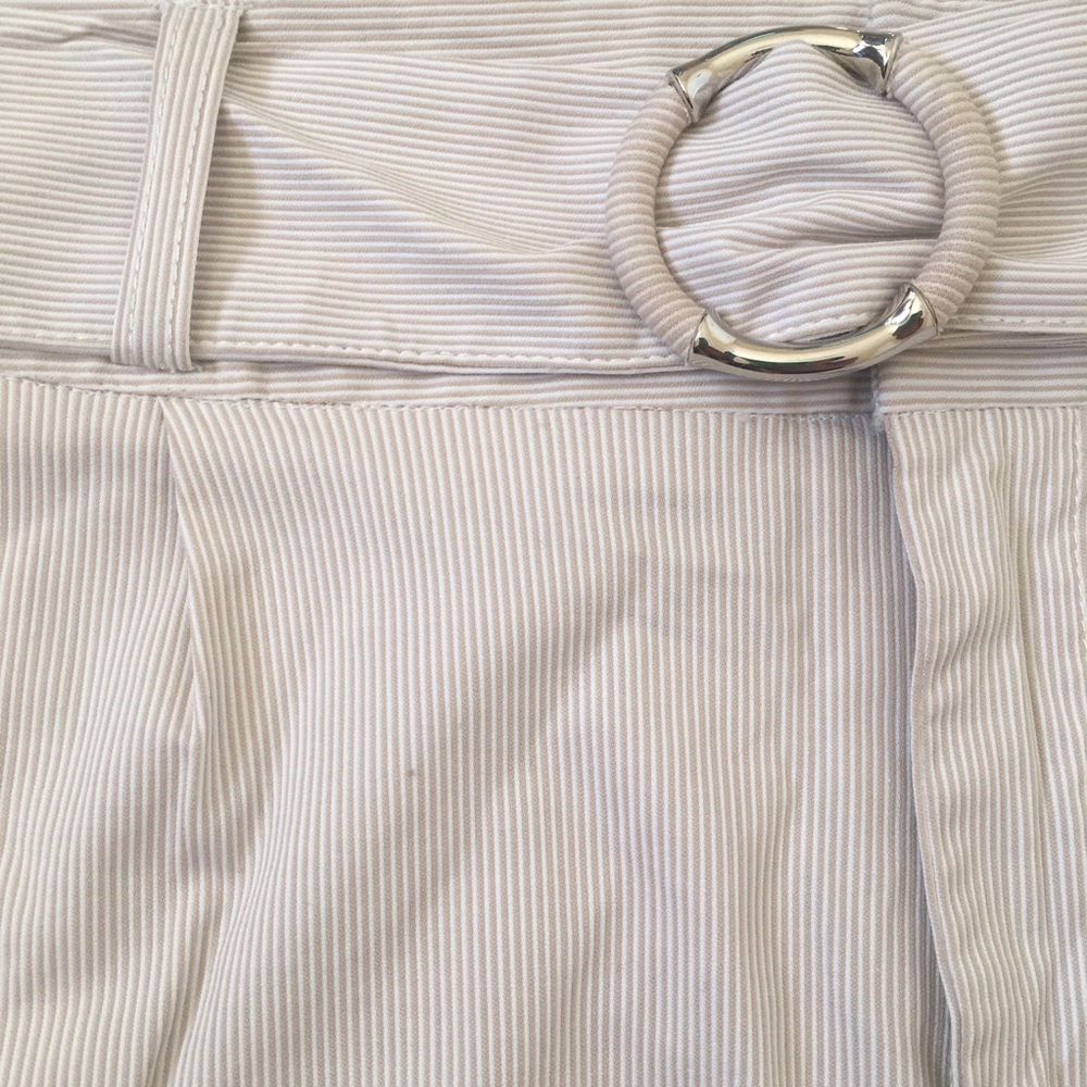 rafaella PETITE Beige and White Striped Skirt, 12P - Picture 7 of 9
